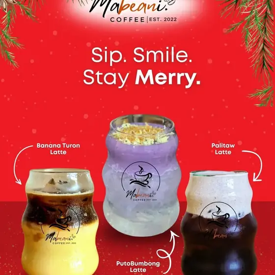 Holiday lattes poster