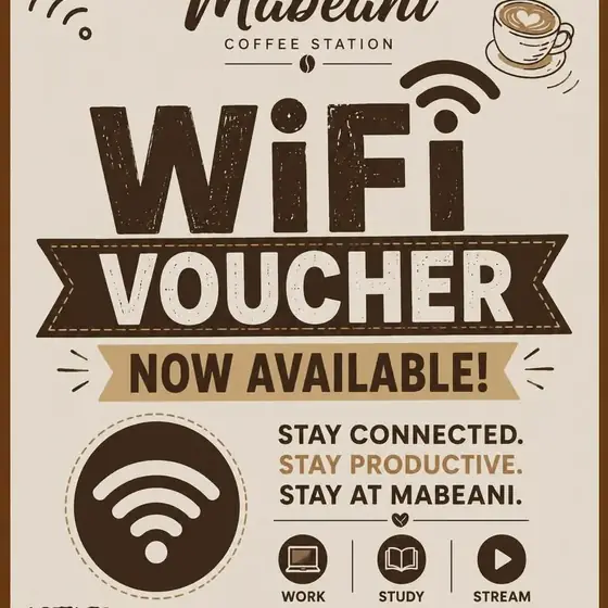 Mabeani WiFi voucher poster